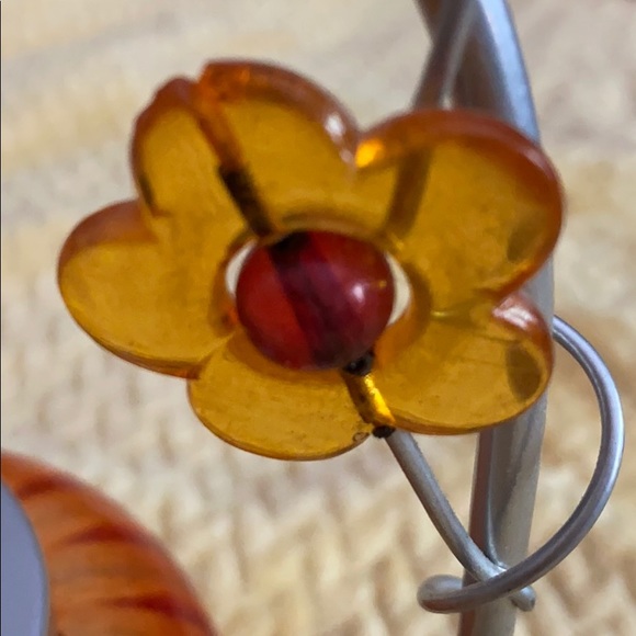 Decorative Votive holder silver and orange - Picture 2 of 4